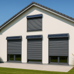 maison avec volet roulant solaire